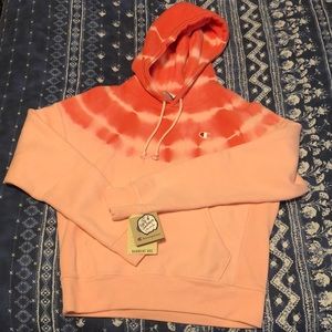 Pink Streak Dye Champion Hoodie